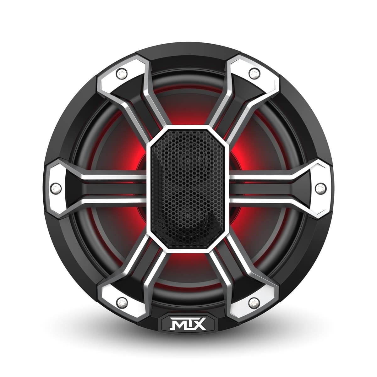 MTX Audio PS8C 8” 150-Watt RMS 4Ω Coaxial Speaker Pair IP-67 Rated with RGB Lighting and Customizable Grille
