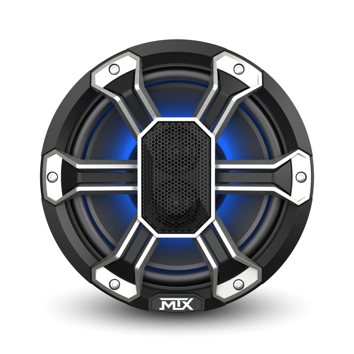 MTX Audio PS8C 8” 150-Watt RMS 4Ω Coaxial Speaker Pair IP-67 Rated with RGB Lighting and Customizable Grille