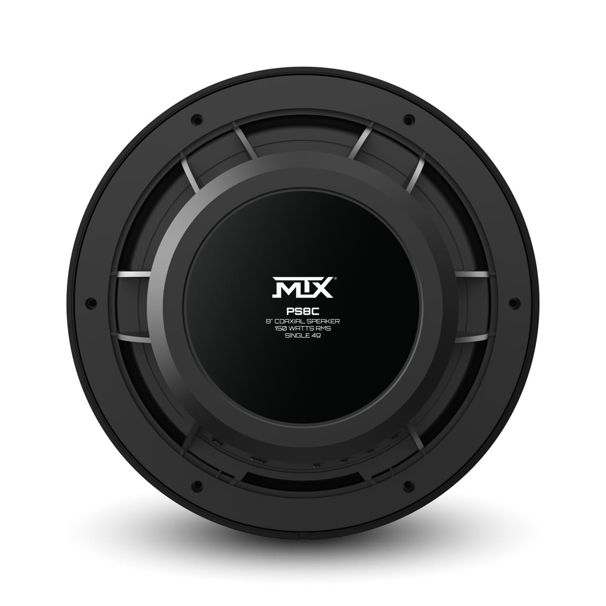 MTX Audio PS8C 8” 150-Watt RMS 4Ω Coaxial Speaker Pair IP-67 Rated with RGB Lighting and Customizable Grille