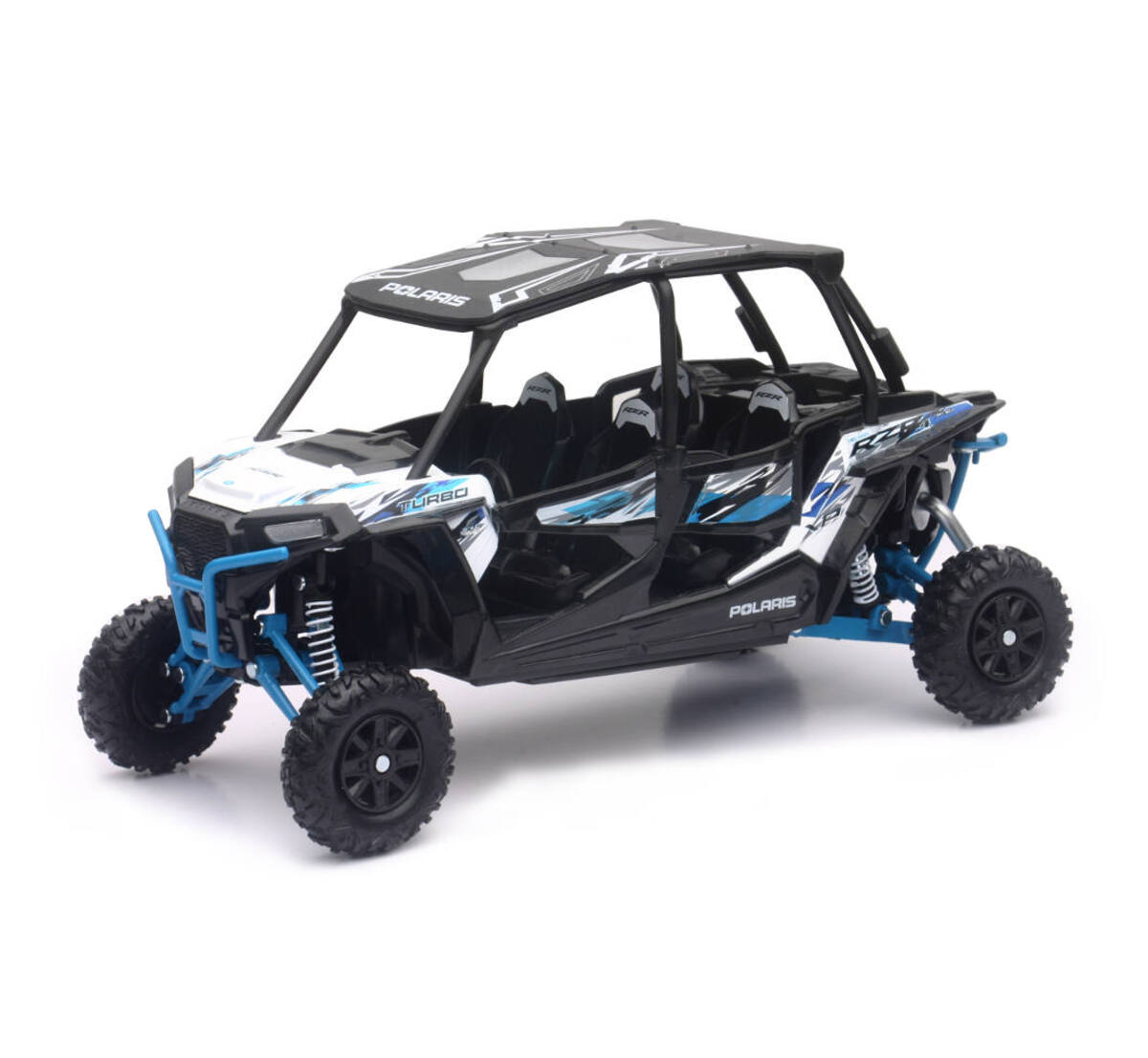 New Ray Toys Polaris RZR XP 4 Turbo EPS 1:18 Scale - Matte White Lightning