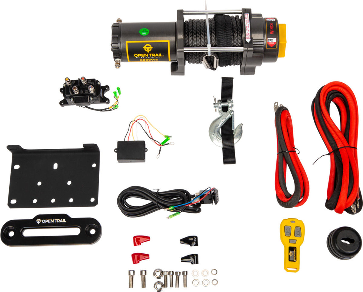 Open Trail 6000lb Wide Body Synthetic Rope Winch