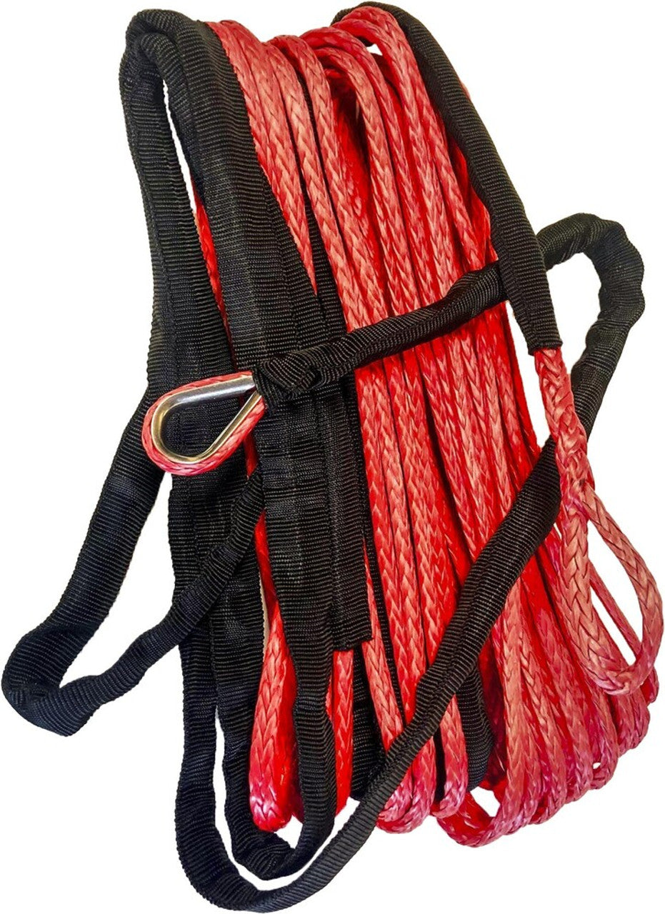 Open Trail Synthetic Winch Rope - Red - 1/4" x 50 ft