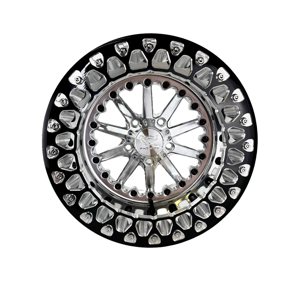 Packard Performance Polaris RZR Pro R Element FF Forged Polished Beadlock Wheel - Silver