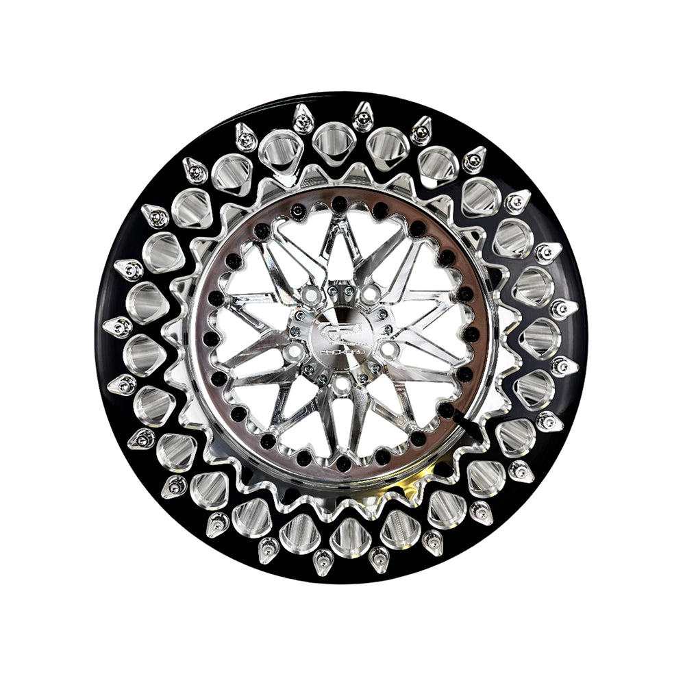 Packard Performance Polaris RZR Pro R Impact FF Forged Polished Beadlock Wheel - Silver