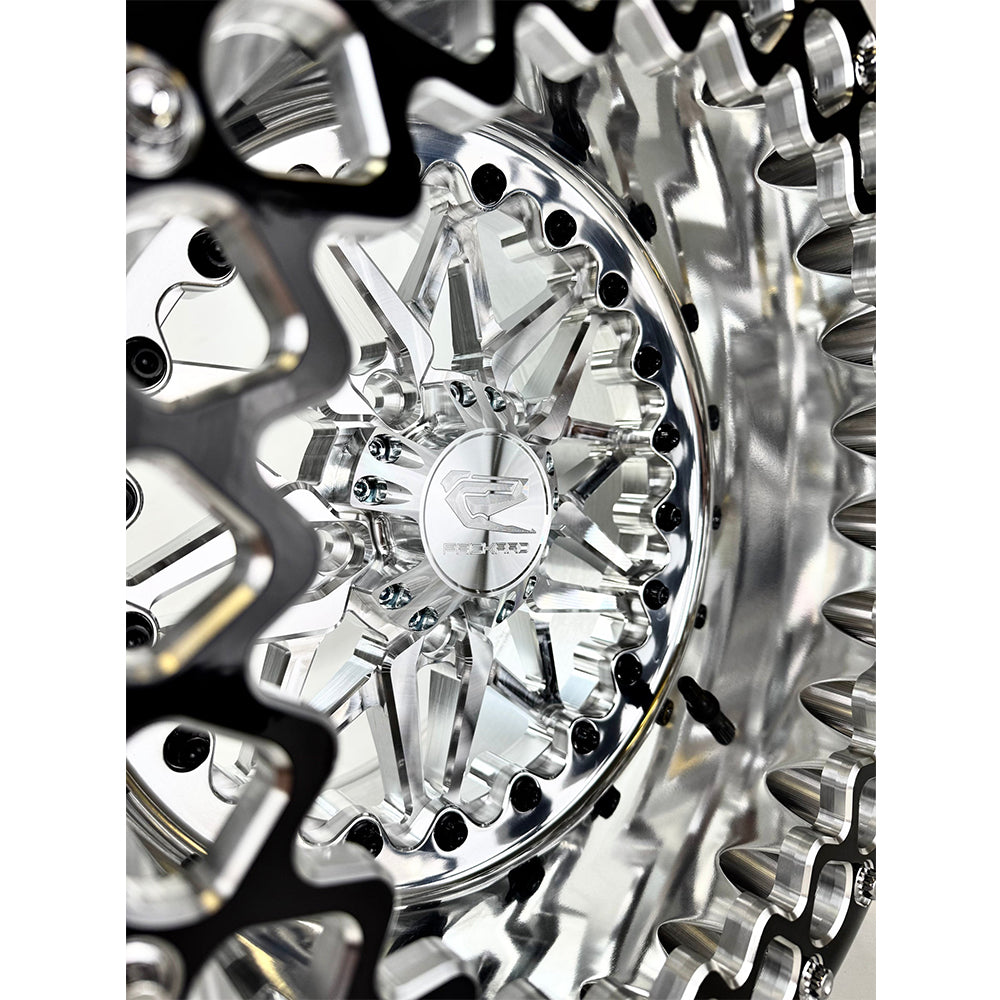 Packard Performance Polaris RZR Pro R Impact FF Forged Polished Beadlock Wheel - Silver