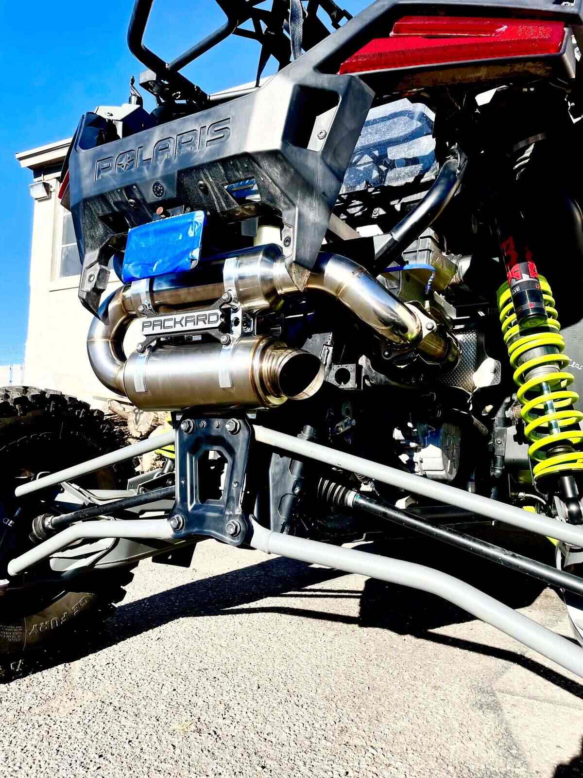 Packard Performance Polaris RZR Turbo R/Pro XP 3” Slip Dual Muffler Exhaust