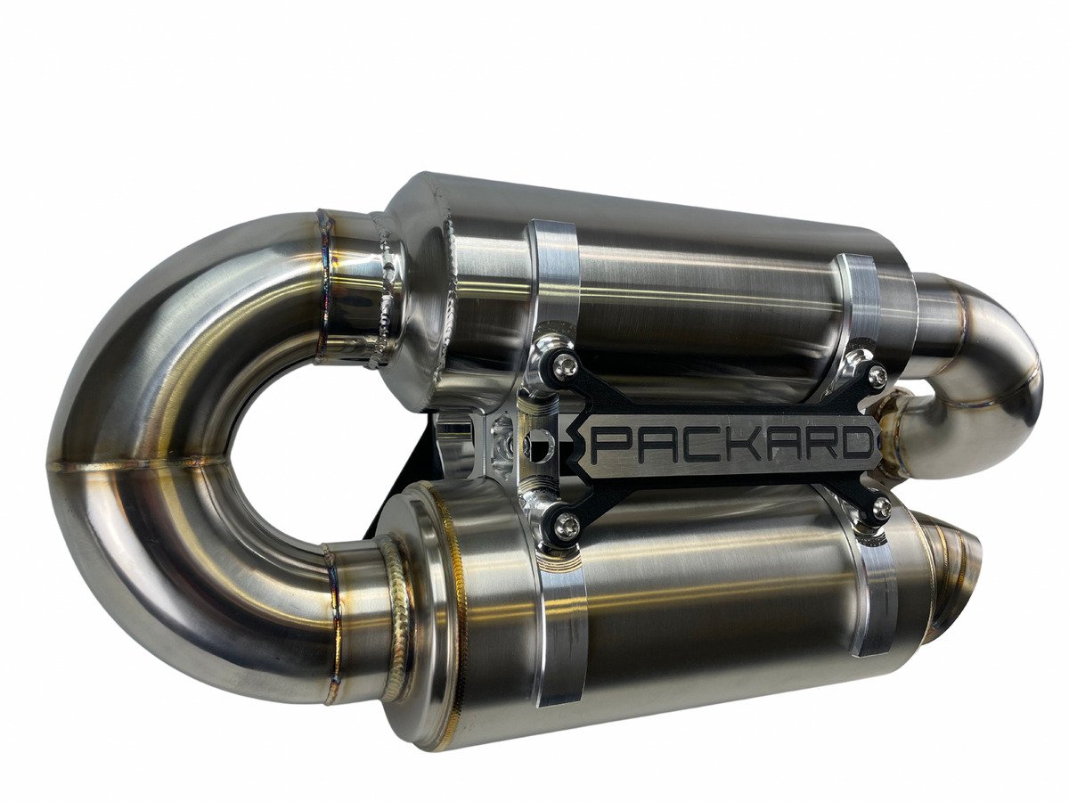 Packard Performance Polaris RZR Turbo R/Pro XP 3” Slip Dual Muffler Exhaust