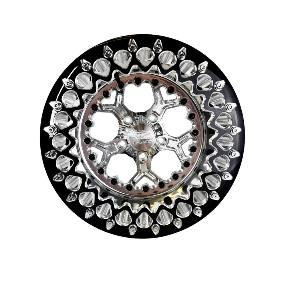 Packard Performance Pro 5 FF Forged Polished Beadlock Wheel - Silver