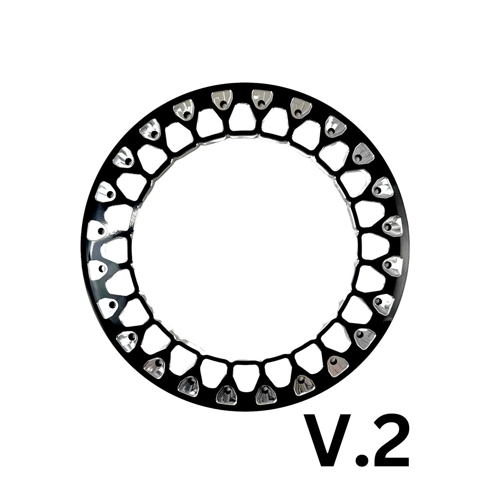 Packard Performance V2 Super Star FF Forged Polished Beadlock Wheel - Gloss Black