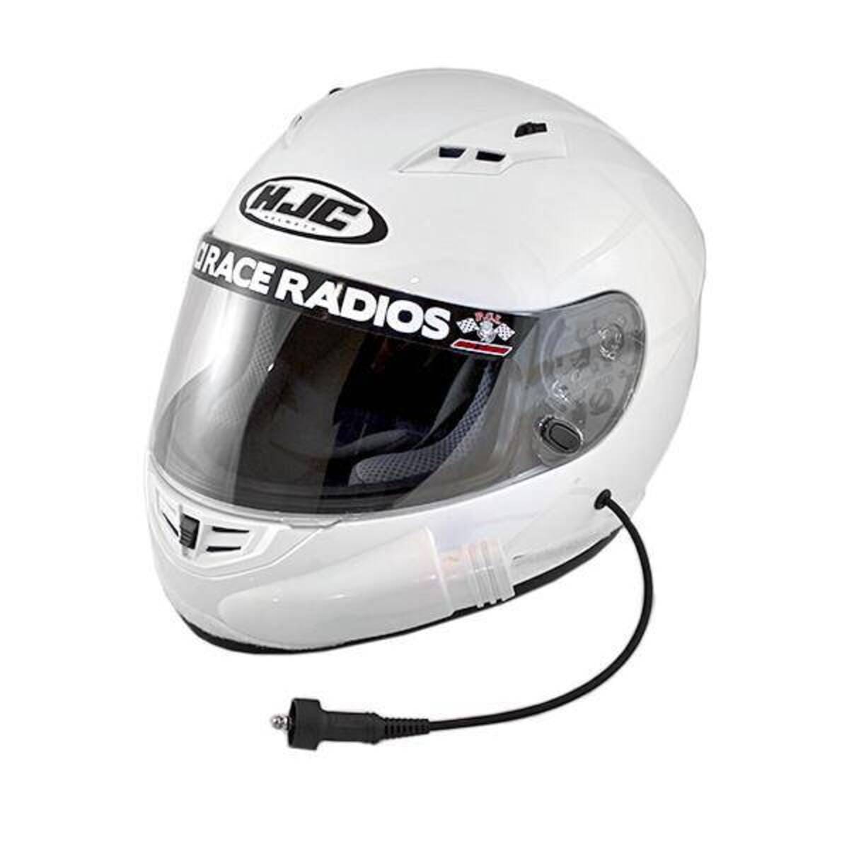 PCI Race Radios HJC CS-R3 DOT White Helmet