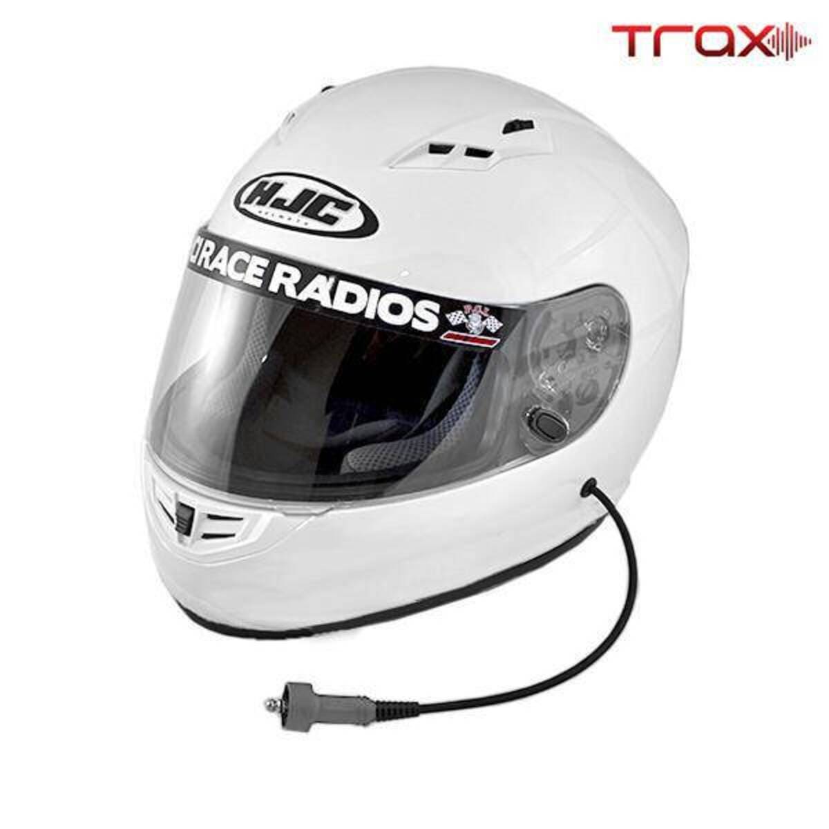 PCI Race Radios HJC CS-R3 DOT White Helmet