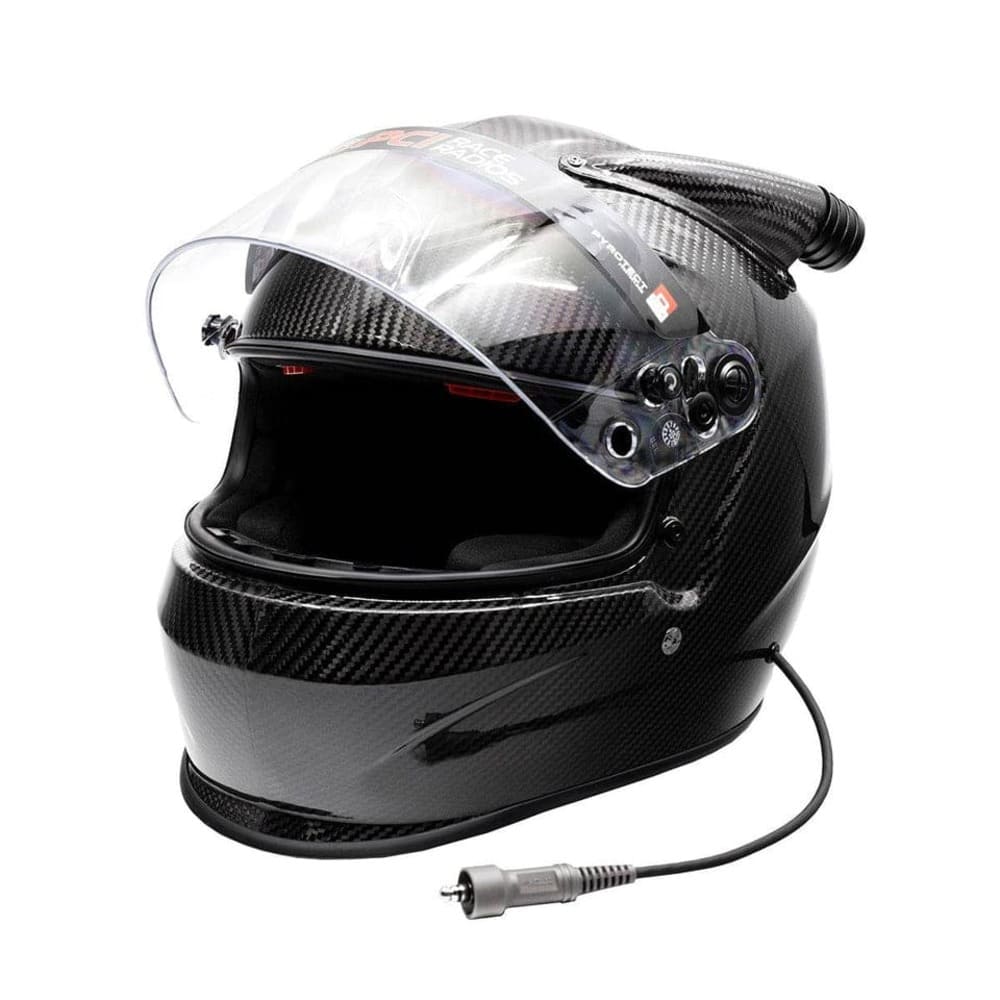 PCI Race Radios Pyrotect Carbon Fiber Sportmax DOT Midair Helmet