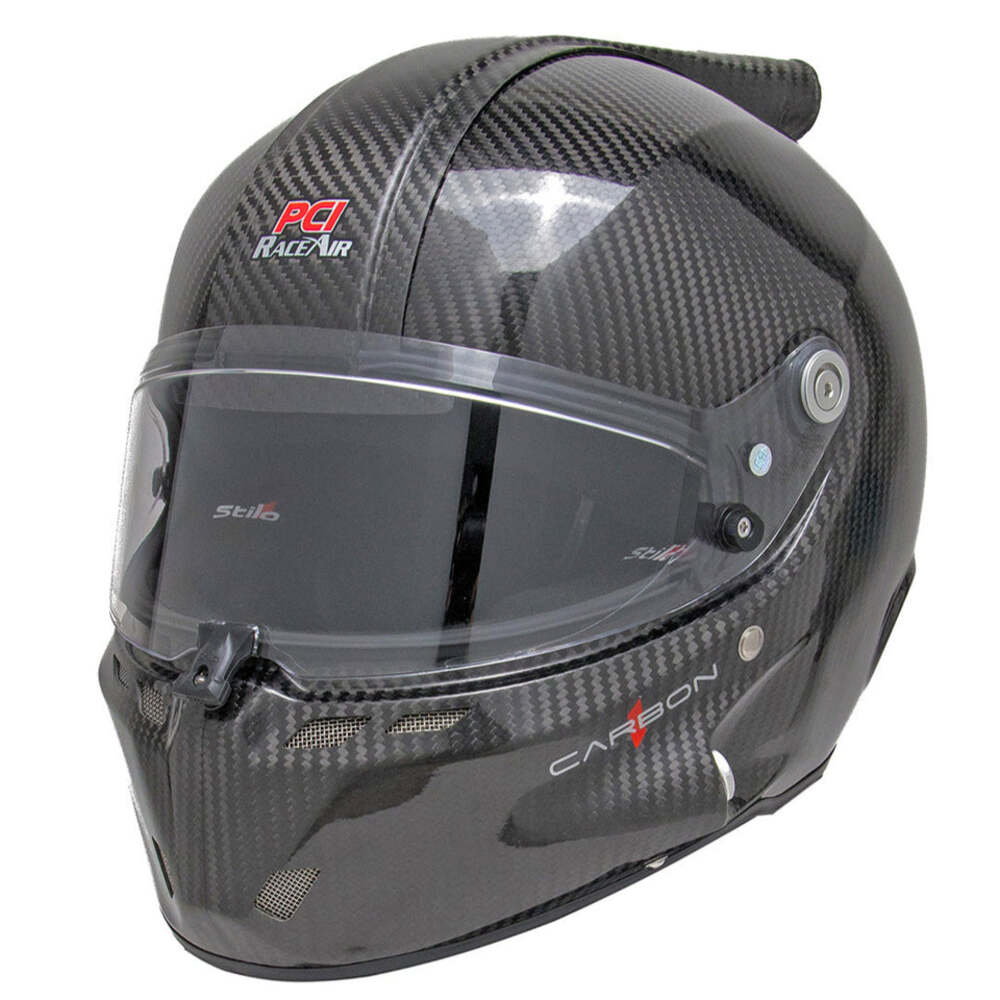 PCI Race Radios Stilo ST6 GT SA2020 Helmet w/ Carbon Fiber Raceair Fitting & Stilo Earcup Wiring