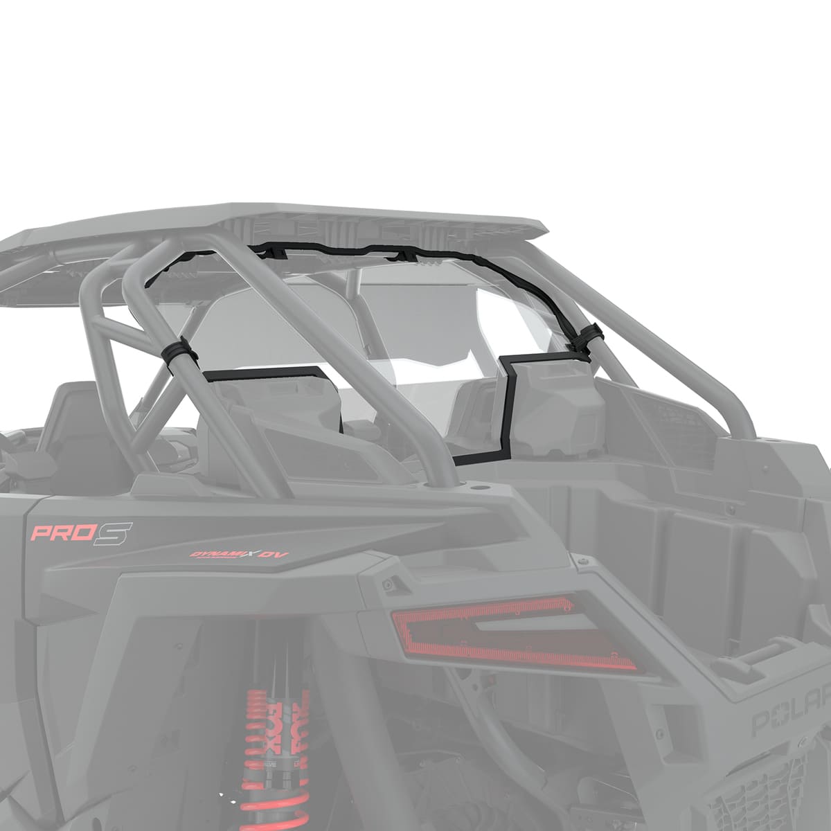 Polaris 4-Seat Lock & Ride Polycarbonate Clear Rear Panel