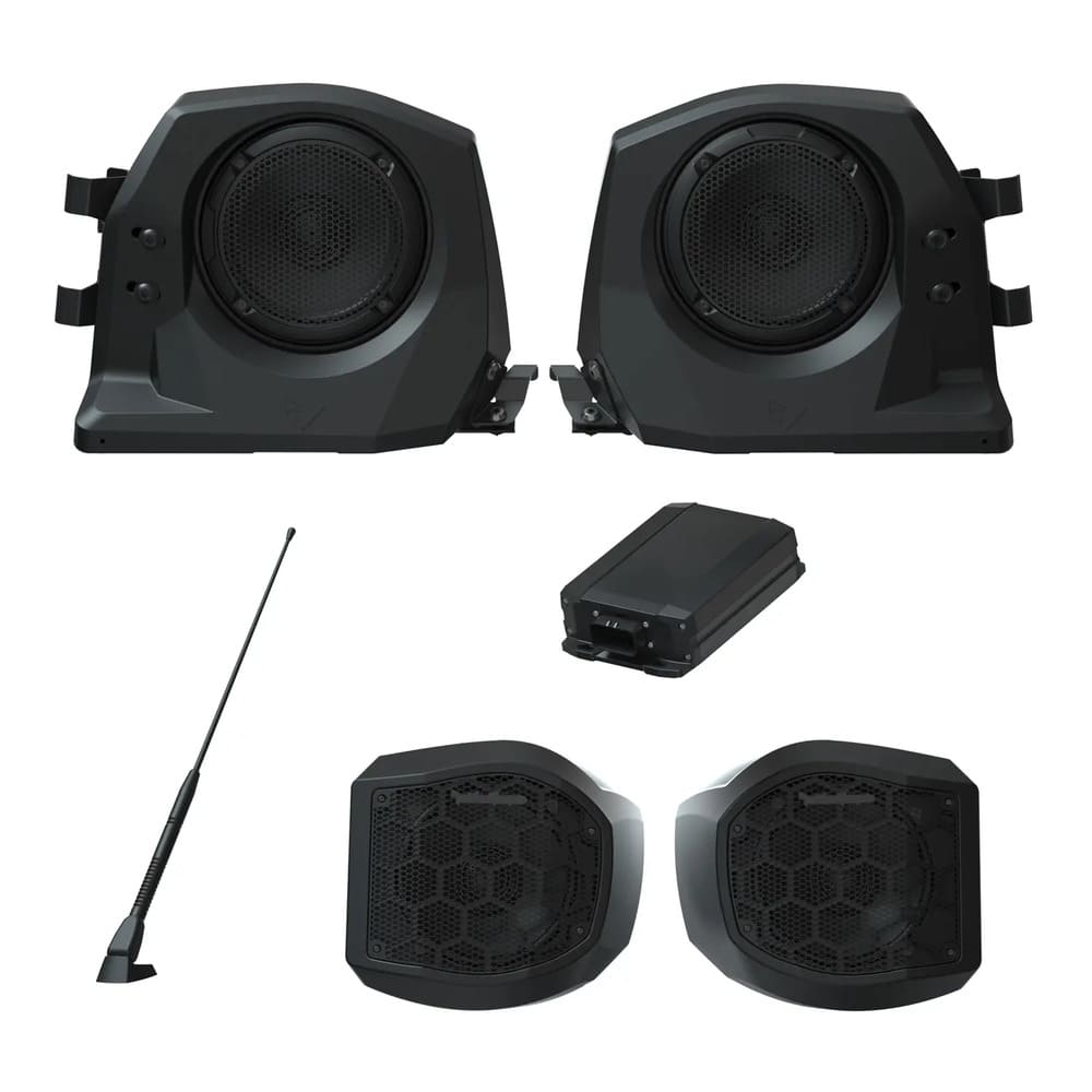 Polaris General Ride Command Rockford Fosgate Stage 2&3 Front&Rear Speakers Audio Kit
