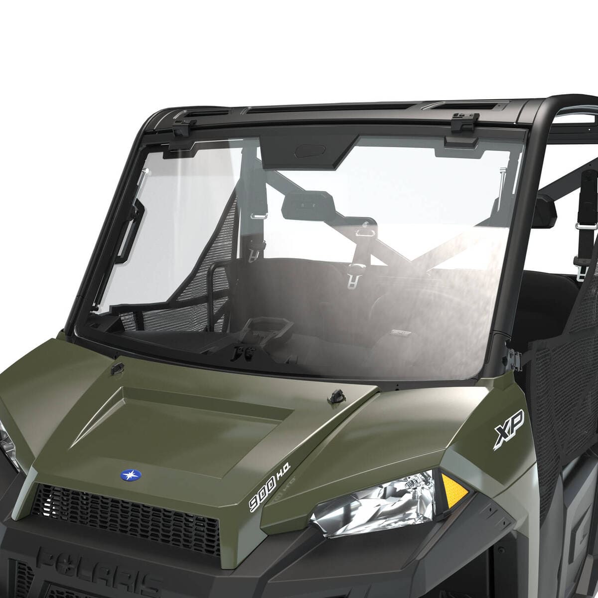 Polaris Ranger Clear Glass Tip-Out Full Windshield with Three Positions