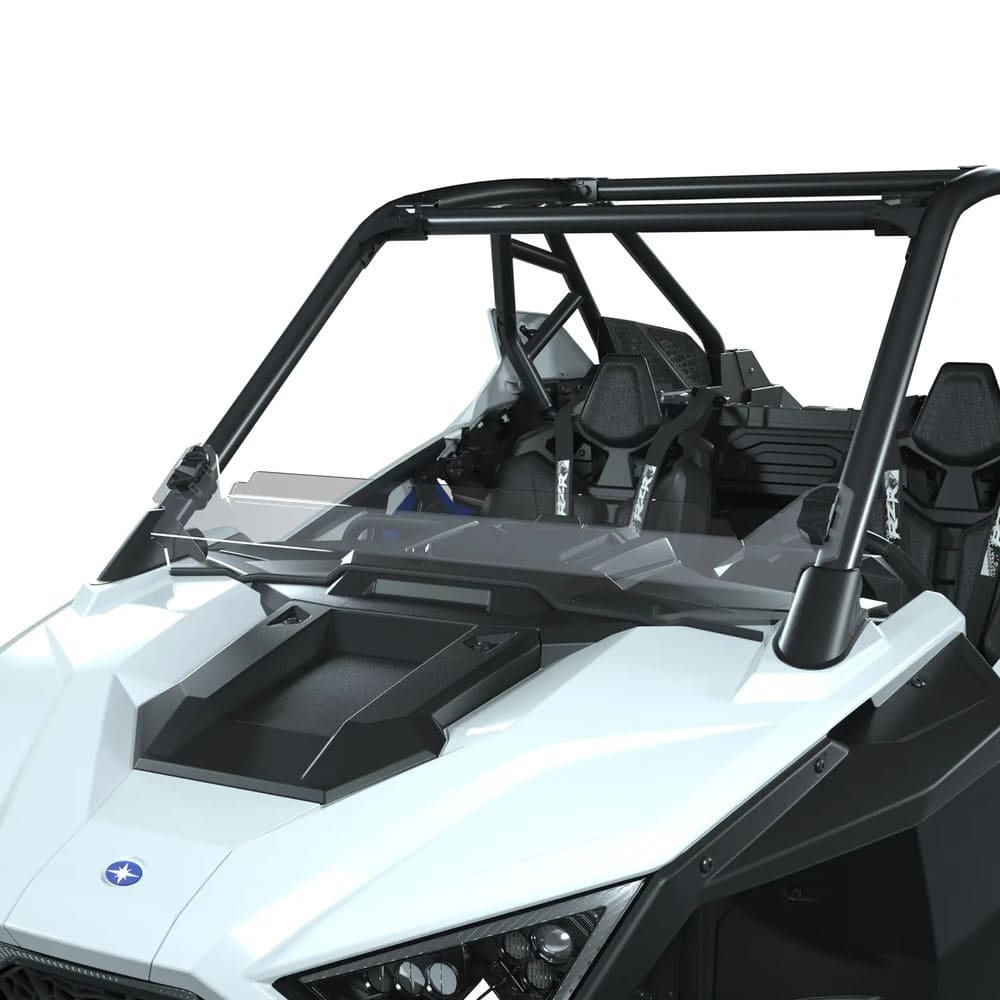 Polaris RZR Lock & Ride Low Half Windshield - Hard Coat Poly