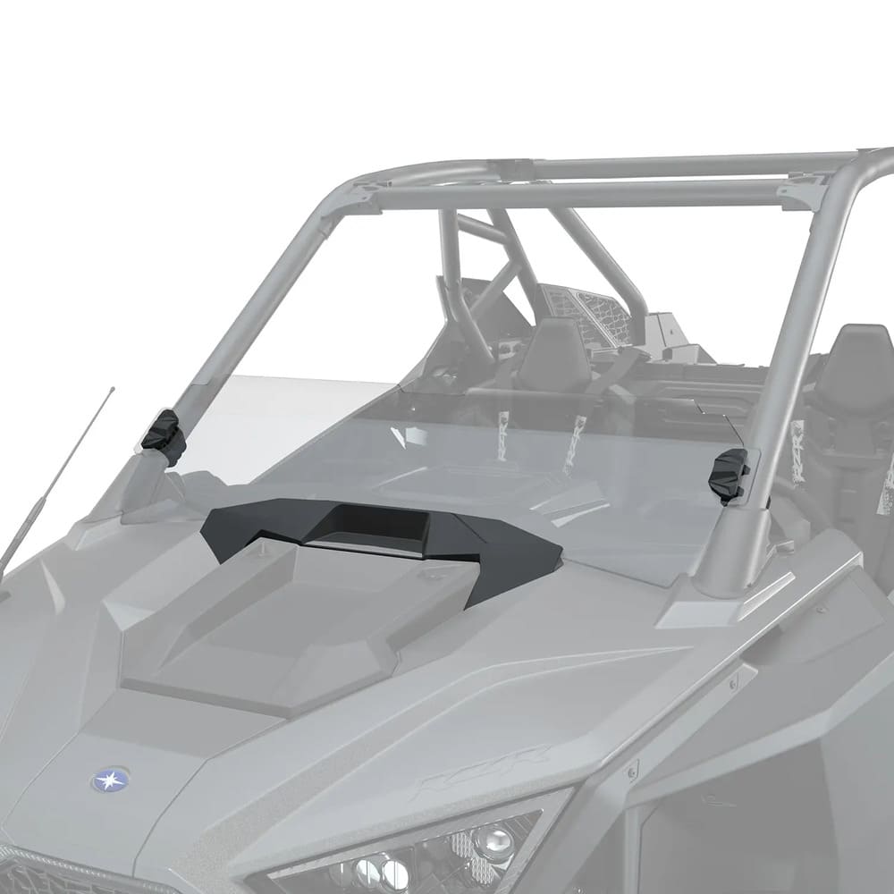 Polaris RZR Lock & Ride Mid Half Windshield - Hard Coat Poly