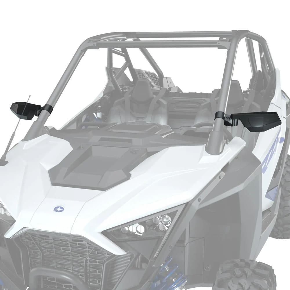 Polaris RZR Side View Adjustable Folding Mirrors Rops Mounted - Set of 2
