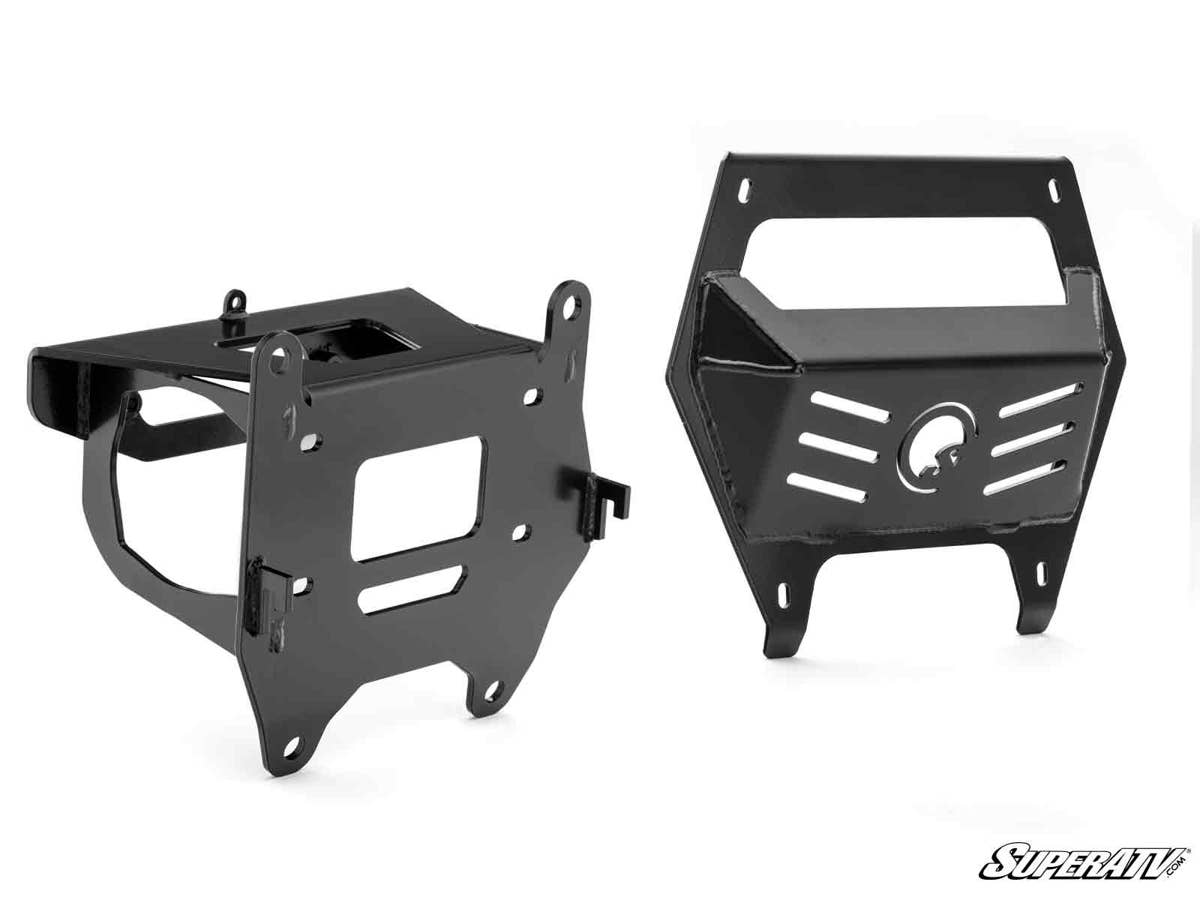 SuperATV Polaris RZR Turbo R Winch Mounting Plate