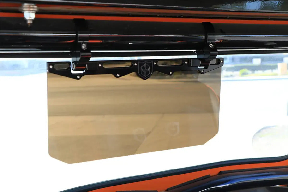 Pro Armor 12" Tinted Aluminum Visor With 2" Clamp