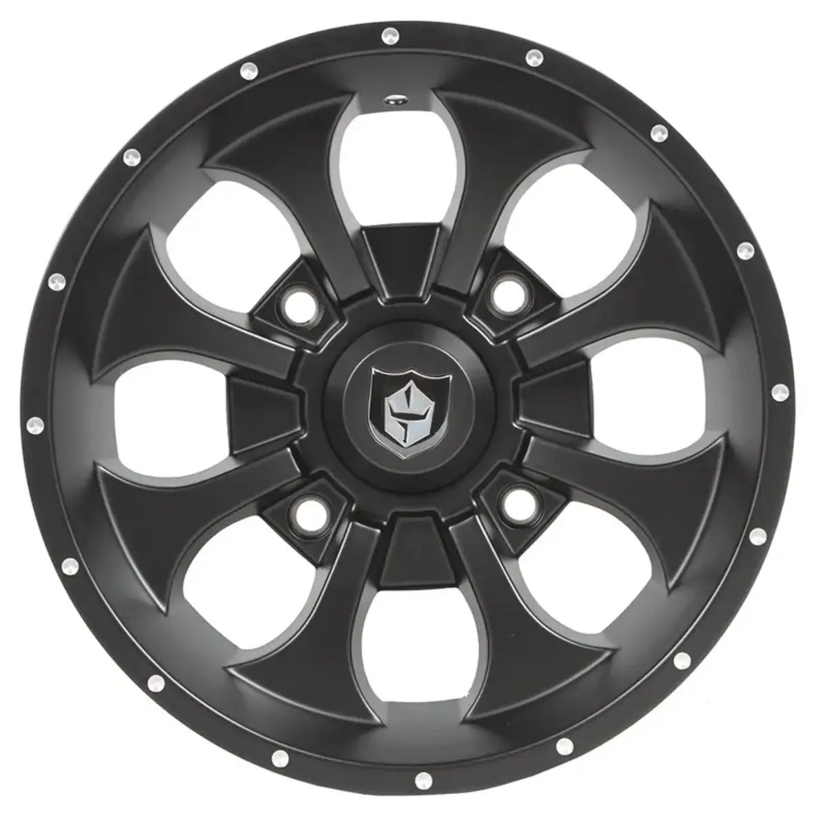 Pro Armor Polaris RZR Turbo S 15x8 (156) Knight Wheels - Black