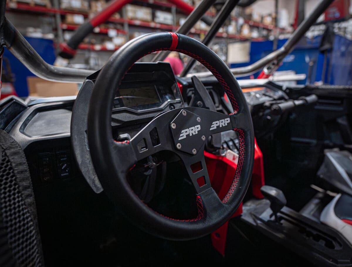 PRP Flat Leather Steering Wheel