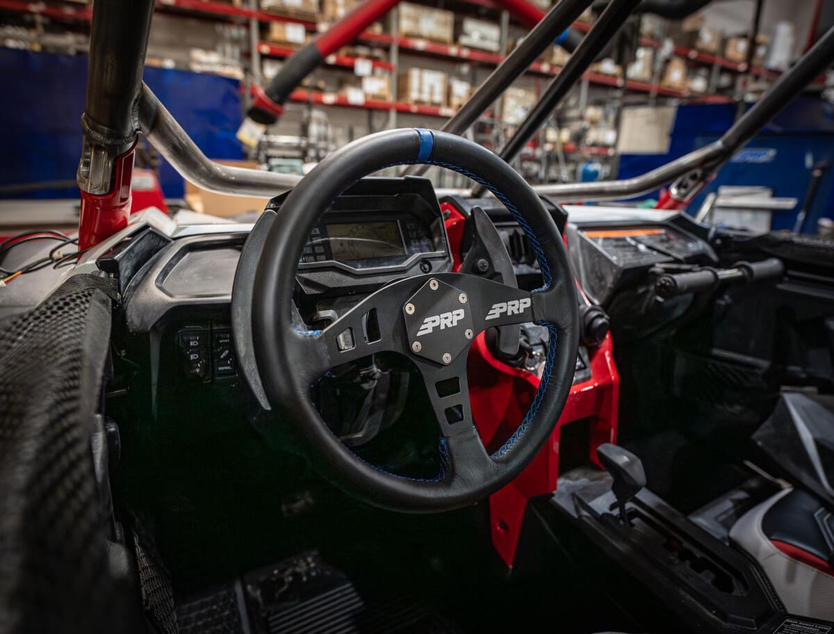 PRP Flat Leather Steering Wheel