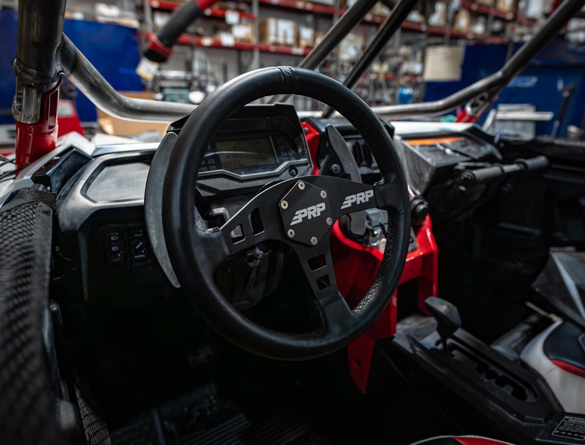 PRP Flat Leather Steering Wheel