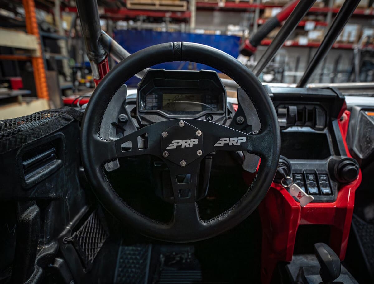 PRP Flat Leather Steering Wheel
