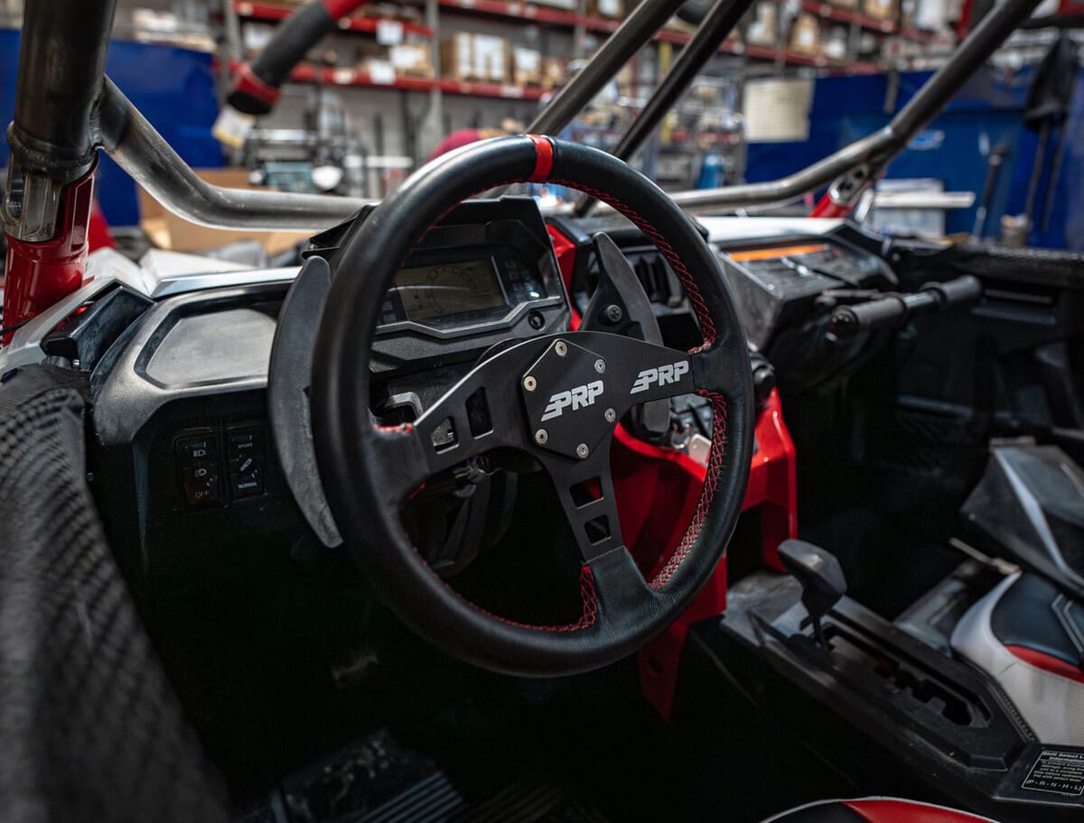 PRP Flat Leather Steering Wheel