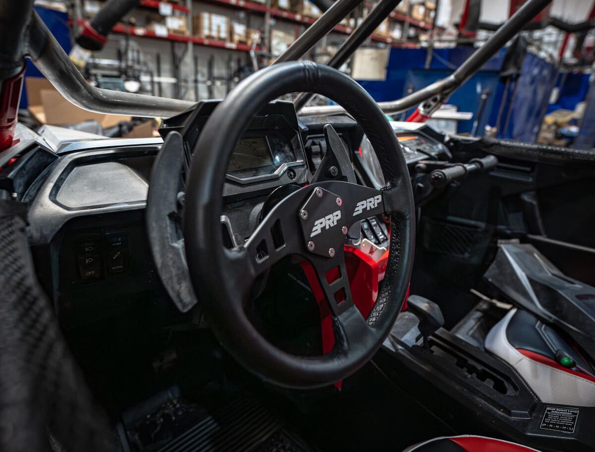 PRP Flat Leather Steering Wheel