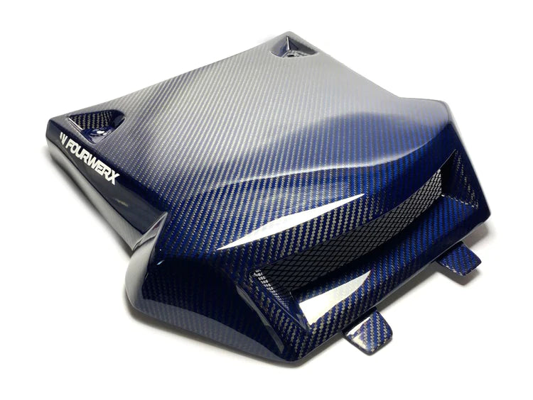 Fourwerx 20+ Polaris RZR Pro XP/Pro R – V2 Blue Weave Carbon Fiber Hood