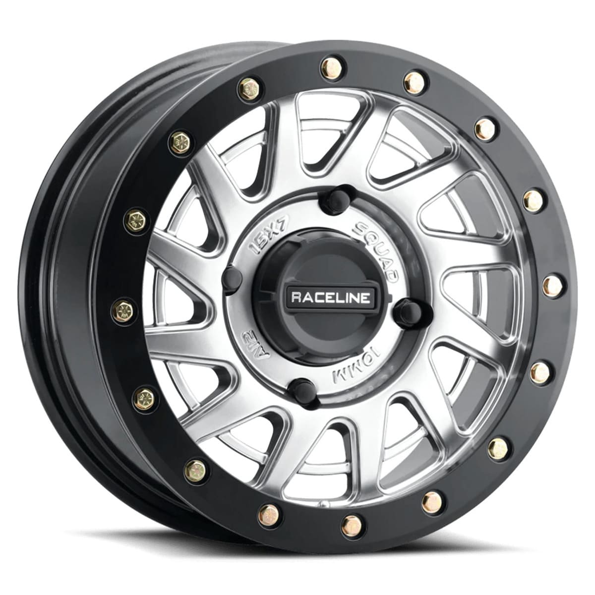 Raceline A12 Squad Beadlock - Hyper Silver & System 3 XCR350 Radial UTV Wheel & Tire Kit