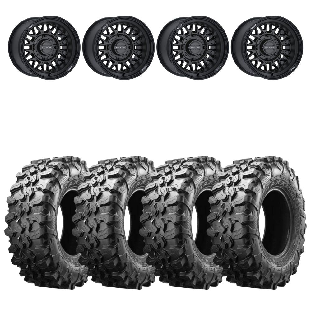 Raceline A13B Omega & Maxxis Carnivore Radial Wheel & Tire Kit