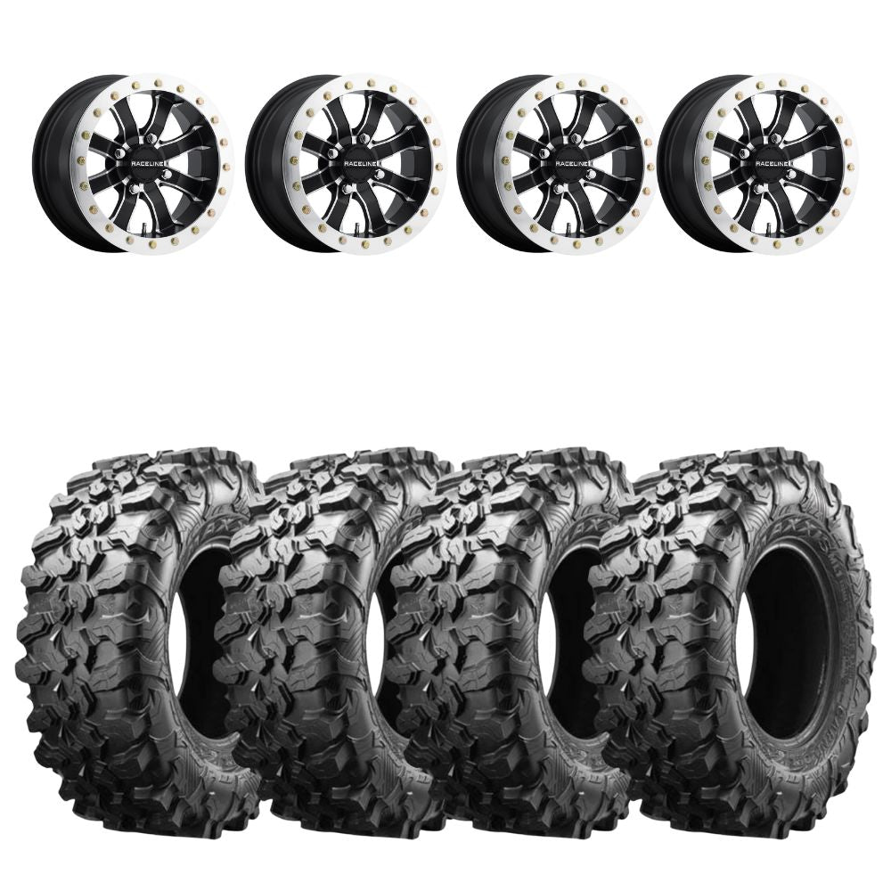 Raceline A71 Mamba Beadlock & Maxxis Carnivore Radial Wheel & Tire Kit
