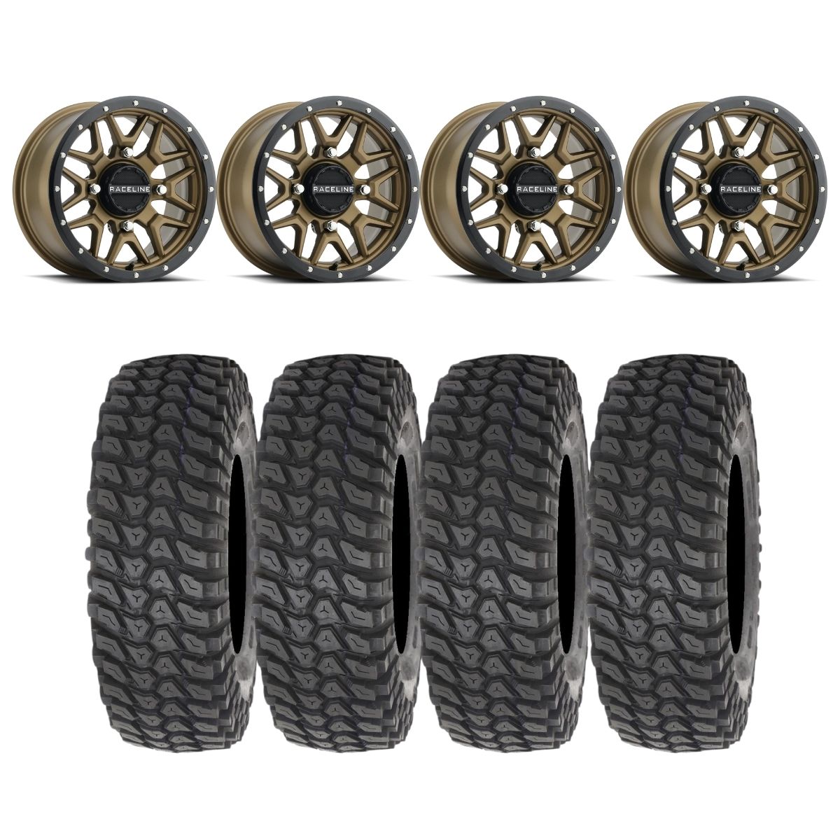 Raceline A94BZ Krank Simulated Beadlock & System 3 XCR350 Radial Wheel & Tire Kit