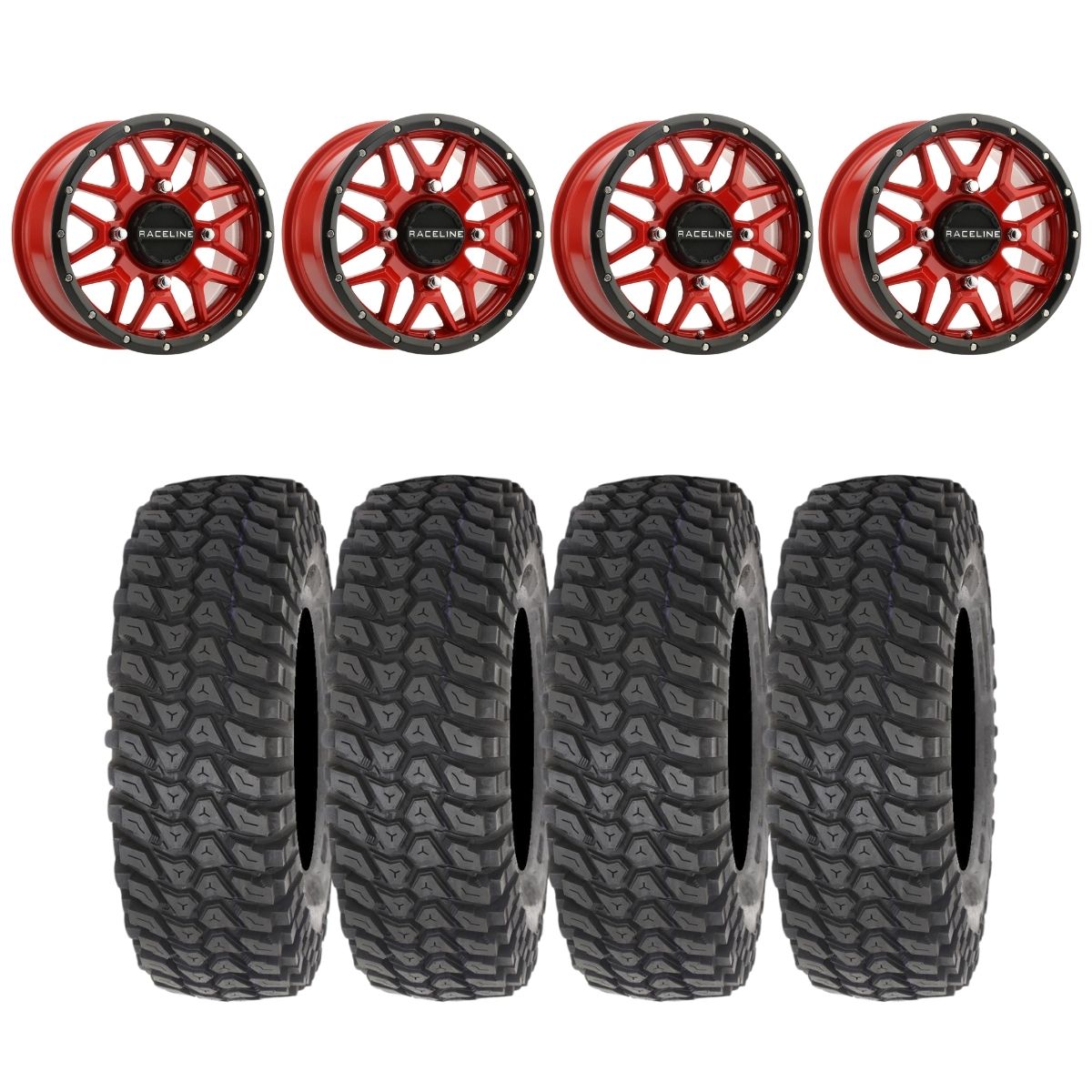 Raceline A94R Krank Simulated Beadlock & System 3 XCR350 Radial Wheel & Tire Kit