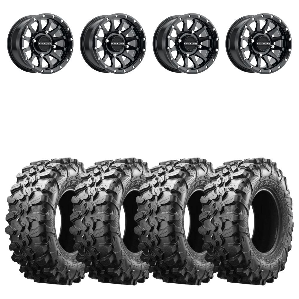 Raceline A95B Trophy Simulated Beadlock & Maxxis Carnivore Radial Wheel & Tire Kit