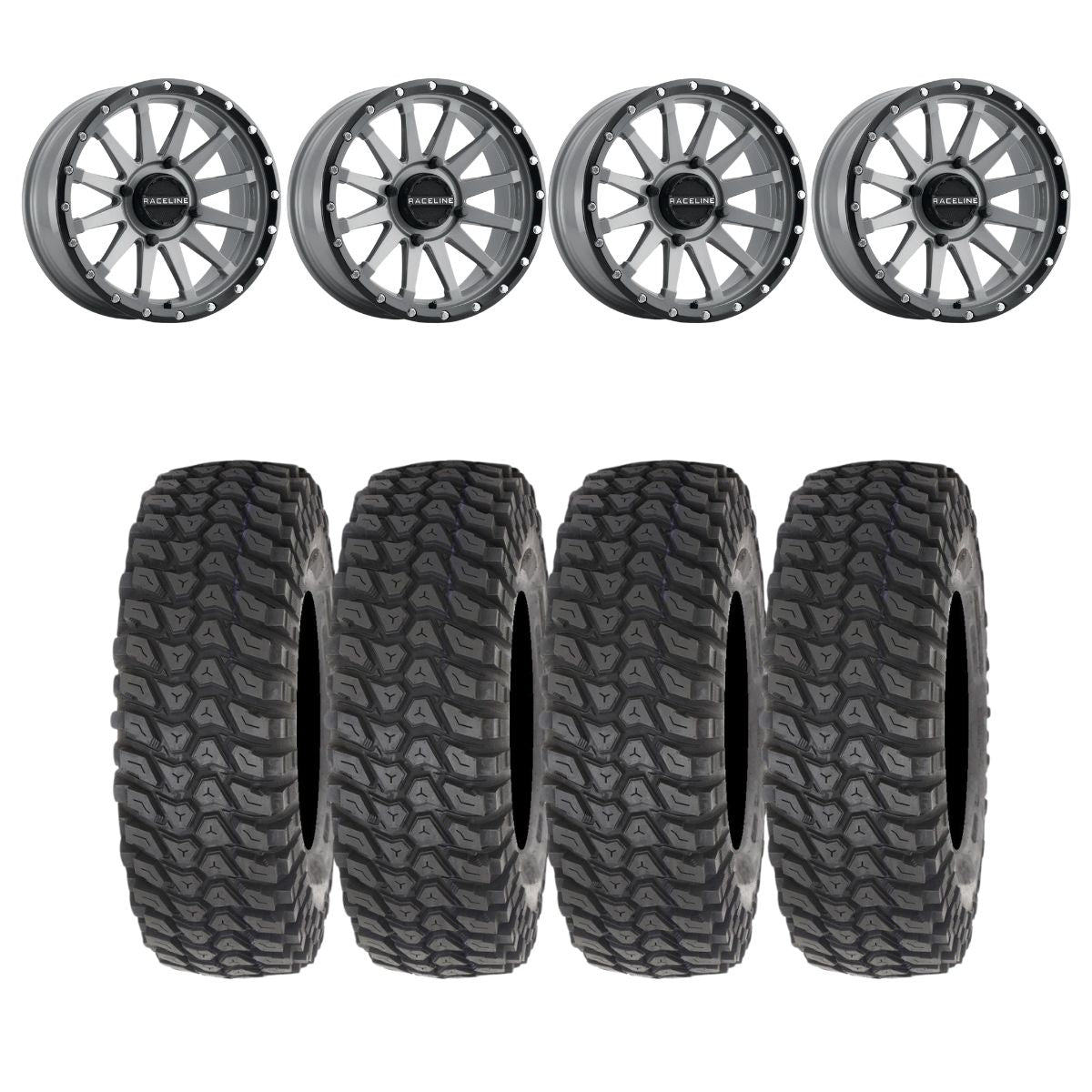 Raceline A95SG Trophy Simulated Beadlock & System 3 XCR350 Radial Wheel & Tire Kit