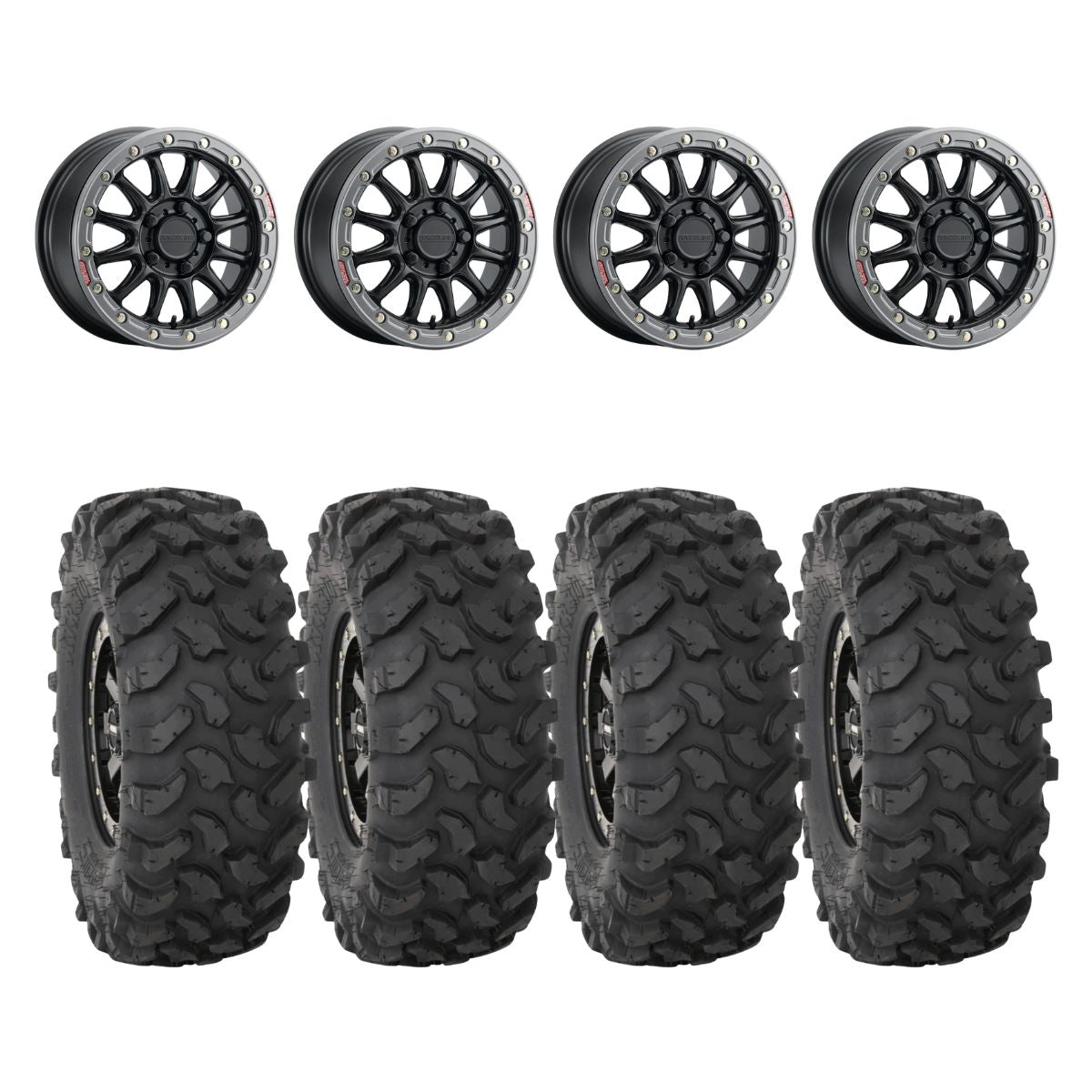 Raceline Black/Gunmetal A14BG Alpha BeadLock & System 3 XTR370 Offroad Wheel & Tire Kit
