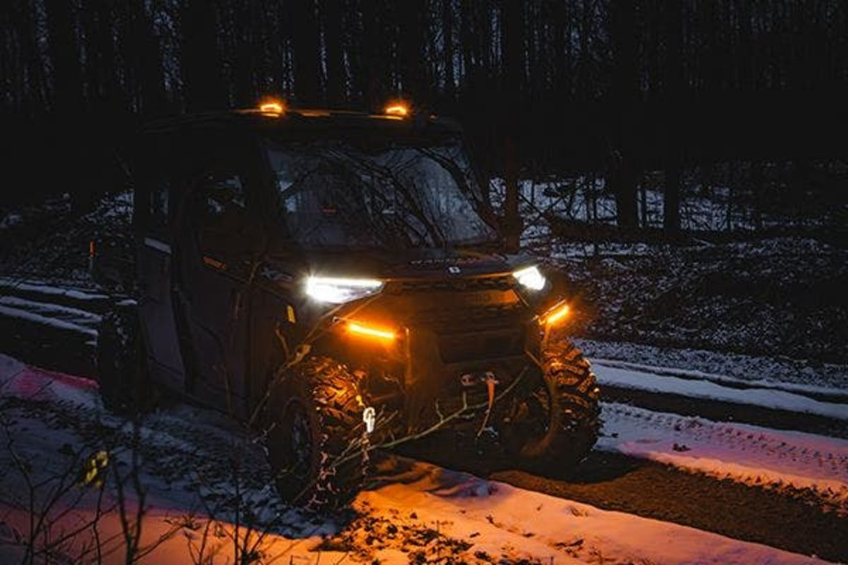 Ravek '24+ Kawasaki Mule FX Plug & Play Auto-Cancel UTV Turn Signal Kit with White Running Lights