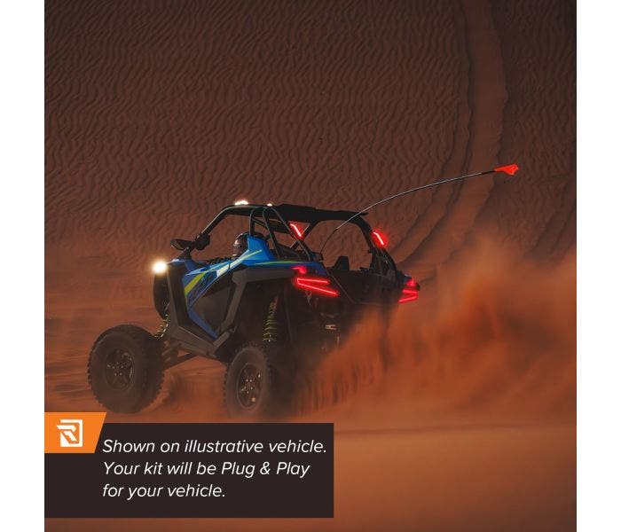 Ravek Polaris RZR Pro R Plug & Play Apex Red Running & Brake Lights