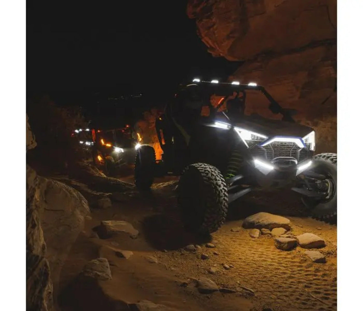 Ravek Polaris RZR Turbo R Plug & Play Auto Cancel UTV Turn Signal Kit With White Running Lights