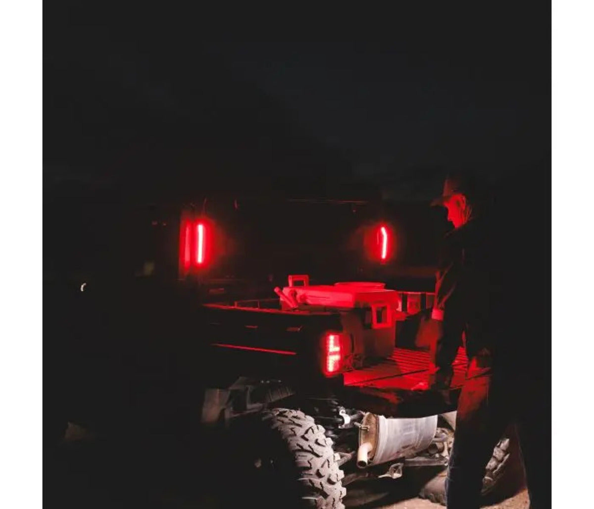 Ravek Polaris Xpedition Plug & Play Automatic UTV Trunk Bed Light Kit - Red