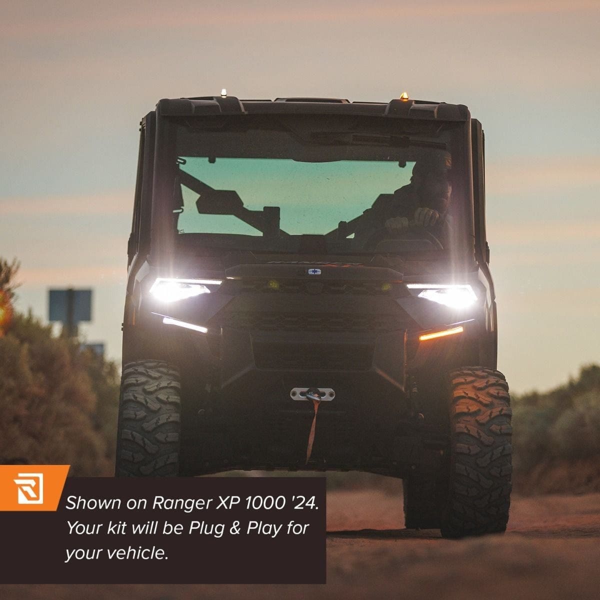 Ravek Yamaha Wolverine X4 Plug & Play UTV Turn Signal Kit With White Running Lights