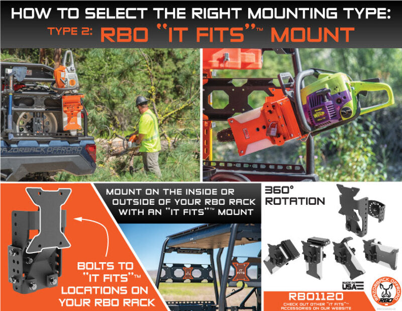 Razorback Offroad 1.75” Chainsaw Roll Bar Mount