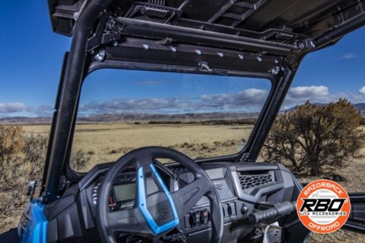 Razorback Offroad '19-'23 Polaris RZR 1000 Front Folding Windshield w/ Wiper & Vents