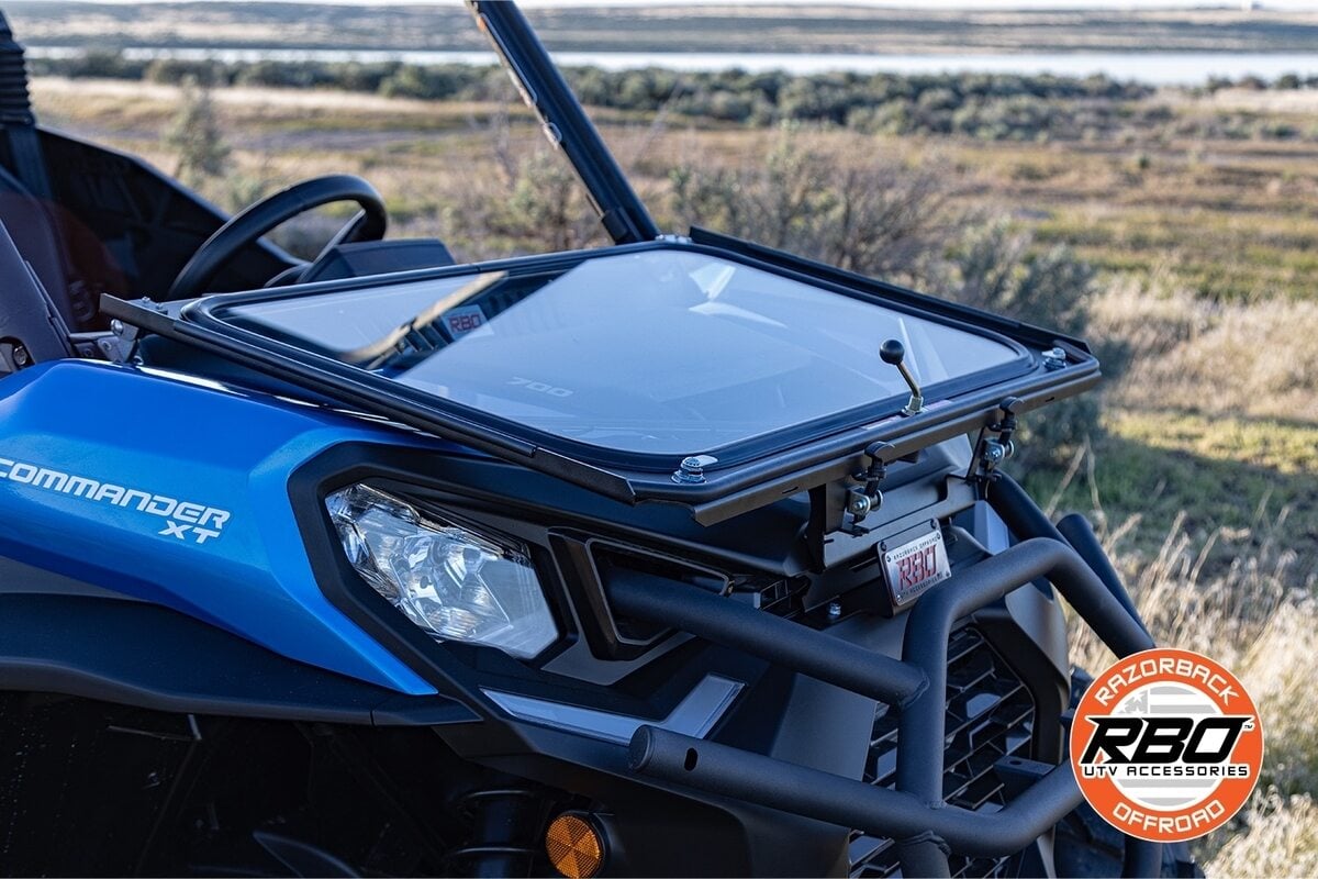 Razorback Offroad '21-'23 Can-Am Commander 2-Seat Folding Windshield