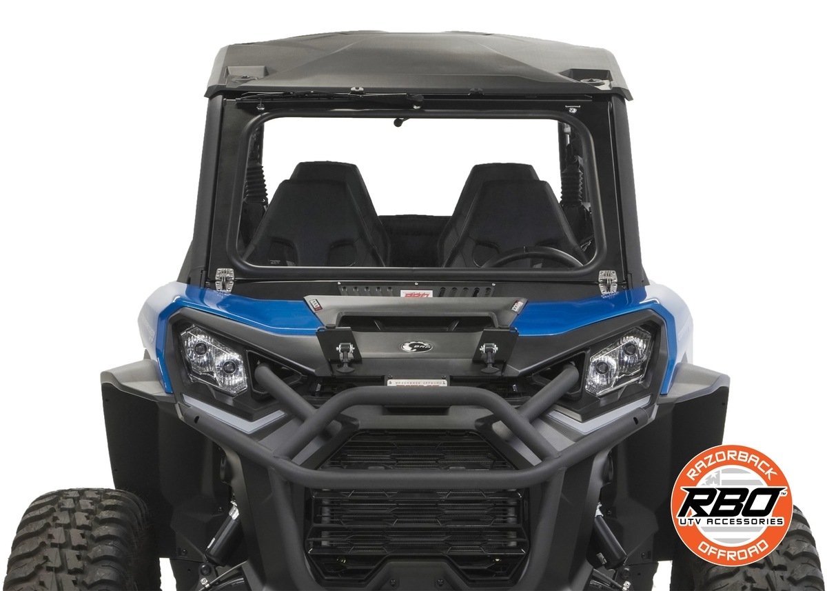 Razorback Offroad '21-'23 Can-Am Commander 4-Seat Folding Windshield
